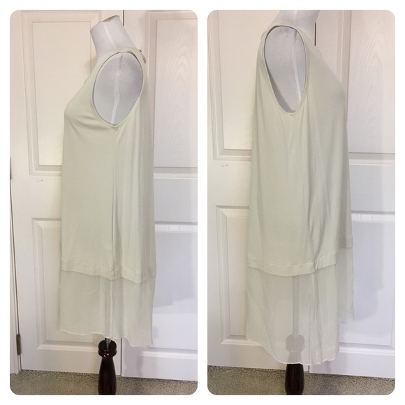 Eileen Fisher Silk Jersey & Chiffon Tunic - Picture 3 of 5
